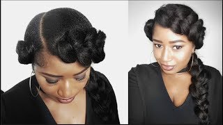 TWO QUICK AND EASY GODDESS BUTTERFLY BRAID  NATURAL HAIR PROTECTIVE STYLE [upl. by Ardnahs278]