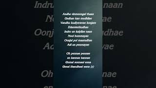 Oh penne penne lyrics shorts trending lyrics shortvideo viral anirudh [upl. by Alilak]