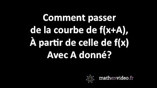 Comment obtenir la courbe de fxA à partir de celle de fx avec A réel [upl. by Sirrah]