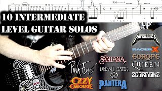 10 Intermediate Guitar Solos To Improve Your Playing  Guitar Lesson Tab [upl. by Nivanod]