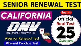 DMV Senior Renewal Test 2024 California DMV Senior Written Test 2024 [upl. by Coridon]