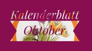 Einen Jahreskalender basteln mit Stampin Up Produkten  Oktober [upl. by Nnahoj]