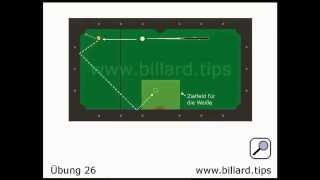 Billard Übung 26 Anfänger lernen die Weisse auf Position zu spielen [upl. by Brita520]