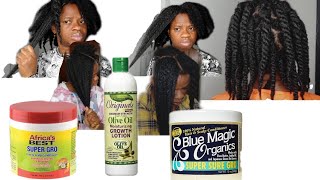 4 longer thicker hair growth results how to use African Best amp blue magic hair grease 4 faster grow [upl. by Kala]