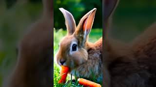 Rabbit eating carrot rabbitfood cute bunny rabbite [upl. by Dorion]