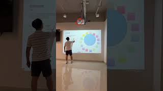 Interactive Sensor Turns Ultra Short Projector Screen into Big Interactive Whiteboard interactive [upl. by Atineb]