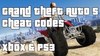 Grand Theft Auto 5 Cheat Codes Xbox amp PS3 [upl. by Nodnarb]