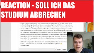 REACTION  SOLL ICH JURA ABBRECHEN [upl. by Fiel]