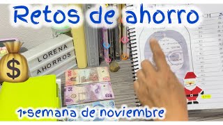 🍀RETOS DE AHORRO💰1•SEMANA DE NOVIEMBRE 💵🎲💌 sistemadesobres retosdeahorro ahorramas ahorraahora [upl. by Amin]