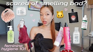 MY FEMININE HYGIENE ROUTINE  tips for smelling good all day things i wish i knew earlier [upl. by Fredkin]