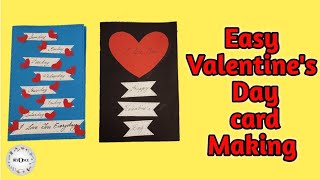 Easy Valentines day Card making  Easy Valentines Day Craft  Easy Valentines Day Paper craft [upl. by Annerahs397]