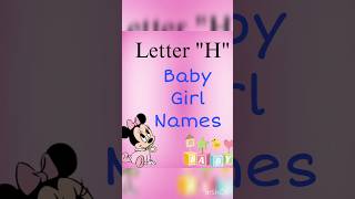 Letter quotHquotहBaby Girl Namesytshorts ytshortsvideotrending babynames babynameideas uniquenames [upl. by Leod]