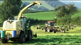 Silaging with Krone and Superb Views of the Towy river Estuary [upl. by Dnaltroc]