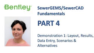 SewerGEMSSewerCAD Fundamentals Part 4 Demonstration 1 Layouts and Data Entry [upl. by Aceber]