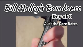 Bill Malley’s Barndance wClose up of Fingers Slow Tempo Just the Core Notes No Embellishments [upl. by Anrapa]