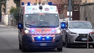 4K  Whistle Siren Ambulanza Seregno Soccorso in emergenza  Italian ambulance responding code 3 [upl. by Cass971]