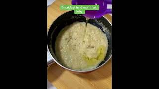 breakfast for baby  6 month old baby healthy meal oats  dates  apple  milk  olive oil [upl. by Vinay]