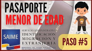 👉PAGO DE PASAPORTE VENEZOLANO 🔞MENOR DE EDAD SIN CEDULA  2022 [upl. by Soni]