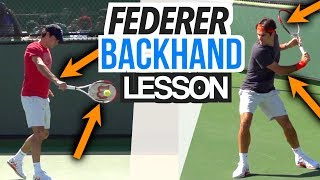 Roger Federer  One Handed Backhand Swing Analysis [upl. by Nyrret]