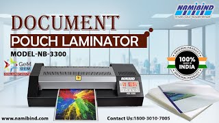 Document Pouch Lamination Machine  NB 3300 how to do document lamination Buy Now 09555086767 [upl. by Elayor]