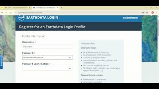 How to create an account with NASA Earth Data [upl. by Nadabus]