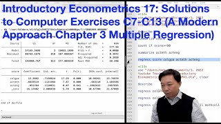 Solutions to Computer Exercises C7C13 A Modern Approach Chapter 3  Introductory Econometrics 17 [upl. by Drofniw]