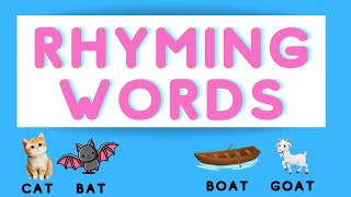 Rhyming Words  Phonological Awareness  Phonemic Awareness  Kindergarten  Printable Page Below [upl. by Shetrit]