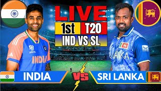 🔴 Live India vs Sri Lanka t20 match Live Match Score amp commentary  IND vs SL Live match Today [upl. by Olinad]