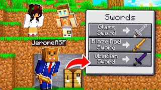 Minecraft Manhunt But I Can Craft Swords From ANY Block [upl. by Laen]