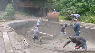 Gunite Pool Conversion  Pool Construction [upl. by Ennairek31]