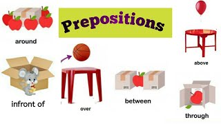 Propositions of place for children  On in under near between  Prepositions [upl. by Naeruat]