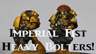 Imperial Fist with Heavy Bolters  No Airbrush or Oils needed [upl. by Niu681]