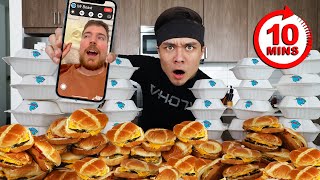 10 Min MrBeast Burger Challenge DESTROYED [upl. by Macleod278]