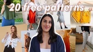 20 Free Sewing Patterns To Make Your Own Clothes 🔥 beginner friendly [upl. by Mercorr]