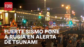 Sismo de magnitud preliminar 74 sacude Rusia emiten alerta de Tsunami  Las Noticias [upl. by Croix]