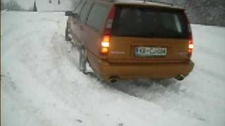 Volvo V70 R AWD testing snow and sound [upl. by Irianat]