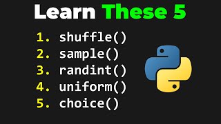 LEARN THESE 5 PYTHON METHODS NOW [upl. by Susette]