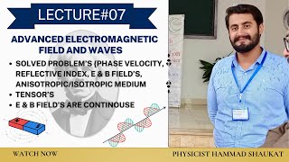 Solved Problems Phase Velocity Refractive Index E amp B Fields AnisotropicIsotropic Med Tensors [upl. by Cianca]