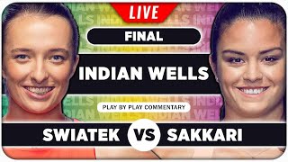 SWIATEK vs SAKKARI • WTA Indian Wells 2024 Final • LIVE Tennis PlaybyPlay Stream [upl. by Bumgardner621]