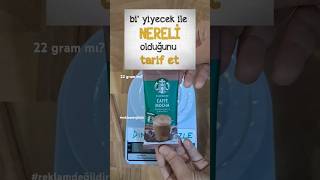 Starbucks caffe mocha gramajı dogru mu keşfet komikvideolar komedi [upl. by Atinihs]