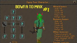 BOWFA to MAX on a 60 attack med level 01  OSRS [upl. by Datnow]