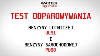 TEST ODPAROWYWANIA benzyny lotniczej AVGAS UL91 i benzyny samochodowej Pb98 [upl. by Flavia]