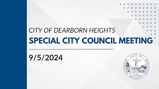 9524  Dearborn Heights Special City Council Meeting [upl. by Annahtur941]