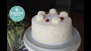 Eggless Almond Coconut Cake  Raffaello Cake [upl. by Sion]