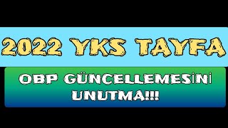 2022 YKS OBP GÜNCELLEMESİNİ UNUTMA 🔥 yks2022 [upl. by Sapphira933]