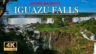 IGUAZU WATERFALL ArgentinaBrazil 🇦🇷🇧🇷 4k largest waterfall system in the world [upl. by Elay203]