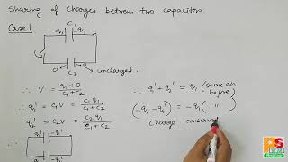 Sharing of charges between two capacitors [upl. by Secor]