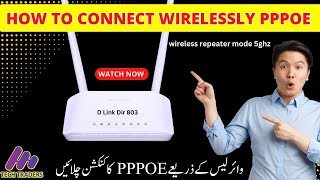 D Link DIR 803  Wirelessly PPPOE Configuration  Wireless Repeater Mode 5ghz [upl. by Jeggar762]