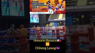 Asian Kickboxing Championship 2024  Cambodia Vs Philippines chcheng Leang Vs Honorio Banario [upl. by Ecyla653]