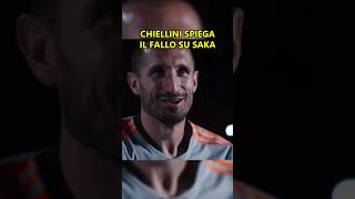 Chiellini spiega il fallo su Saka calcio seriea chiellini saka italy england [upl. by Aitnyc]